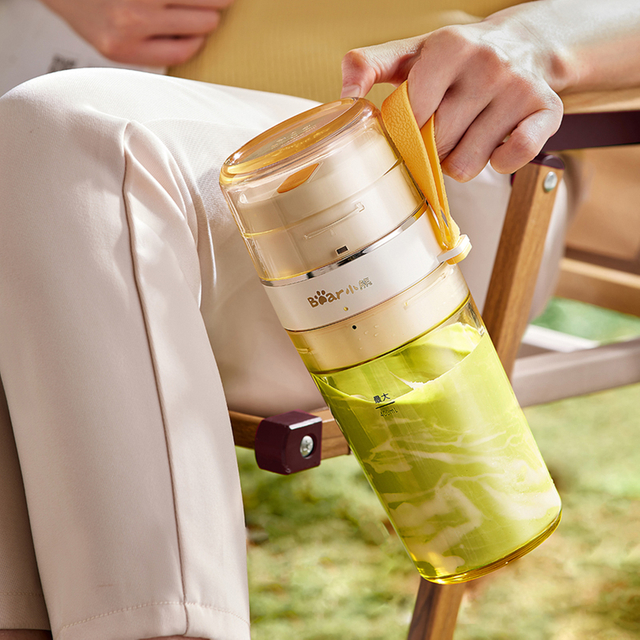 Pengisar mudah alih tanpa wayar yang boleh dicas semula dual-cup 