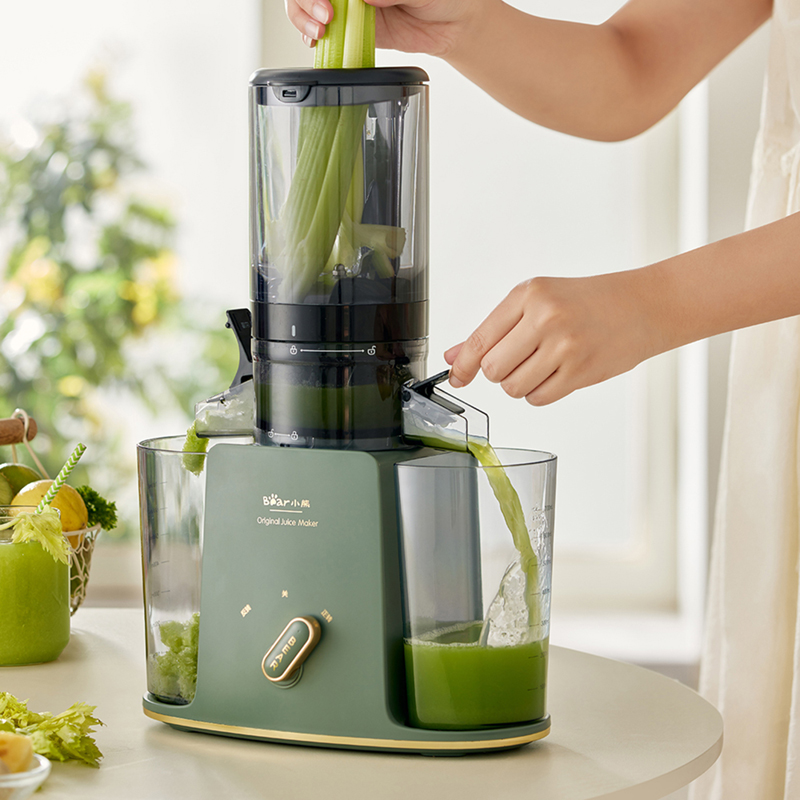 Juicer perlahan dengan fungsi menghancurkan ais