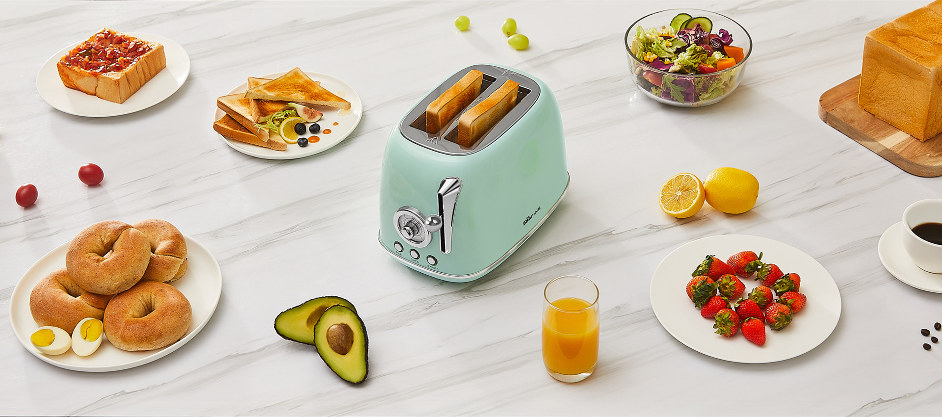 Roti Bakar 2 Slice Terbaik- DSL P02D5 daripada Bear Electric